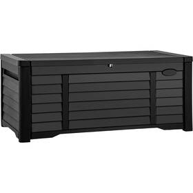 Madwv4oeer Dwvo Outdoor Louver Storage Deck Box With 120 Gallon Capacity Black