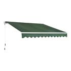 Dyb3517346218143uy Manual Retractable Patio Sun Shade Awning Green