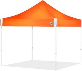 Hv910rcbor E-z Up Hi-viz Utility Shelter Canopy 10ft X Commercial Grade Bright Orange Top