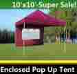 E10mrn Delta Canopies 10x10 Enclosed Pop Up Canopy Party Folding Tent Gazebo Maroon E Model 0799418238678