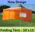 E15blkong Delta Canopies 10 X 15 Pop Up Canopy Party Tent Gazebo Ez Black Orange E Model
