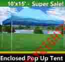 E15skblu Delta Canopies 10x15 Enclosed Pop Up Canopy Party Folding Tent Sky Blue E Model