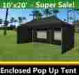 E20blk Delta Canopies 10x20 Enclosed Pop Up Canopy Party Folding Tent Gazebo Black E Model 763684644778