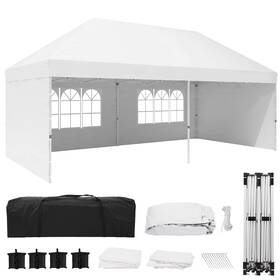 Eb240324 Eachbid 10x20 10ft X 20ft Pop Up Canopy Gazebo Commercial Tent With 4 Removable Sidewalls La