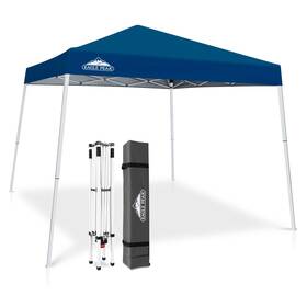 Eagle Peak 649762579036 10x10 Slant Leg Pop-up Canopy Tent Easy One Person Setup Instant Outdoor Beac