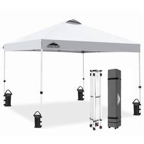 Eagle Peak 714735033249 Pop Up Canopy Tent With Wheeled Carry Bag 8 Stakes 4 Ropes We
