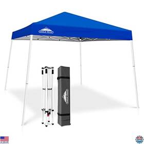 B07nzs4v46 Eagle Peak 10x10 Pop-up Canopy Tent Easy Setup Portable Outdoor Shelter Blue