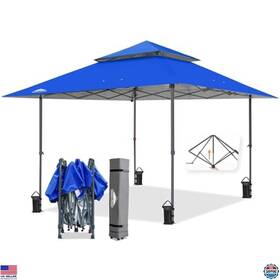 B08qf18zpq Eagle Peak 13x13 Pop Up Canopy Tent Instant Outdoor Shelter Easy Setup Blue 169 Sq Ft Shade