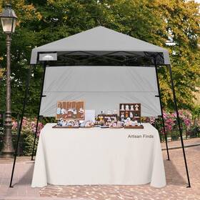 Dt36-lgy-ca2 Eagle Peak 8x8 Pop Up Canopy Tent With Sidewall Compact Portable Slant Leg Instant Sun