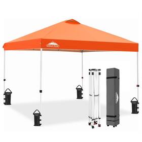 E100ept-org-az Eagle Peak Pop Up Canopy Tent With Wheeled Carry Bag 8 Stakes 4 Ropes Weight Bags