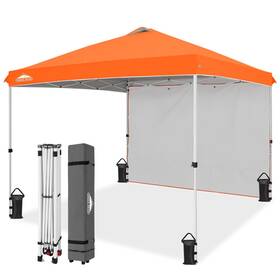 E100sw1-org-az Eagle Peak Pop Up Canopy Tent With 1 Sidewall Easy Setup Event Outdoor Sun Shade