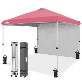 E100sw1-ppnk-az Eagle Peak Commercial Canopy 10x10 Pop Up Tent With 1 Sidewall Easy Setup Heavy