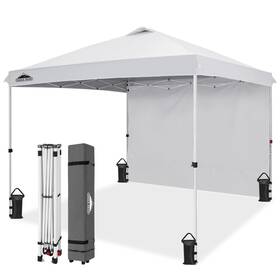 E100sw1-wht-eu Eagle Peak Pop Up Canopy Tent With 1 Sidewall Easy Setup Event Outdoor Sun Shade