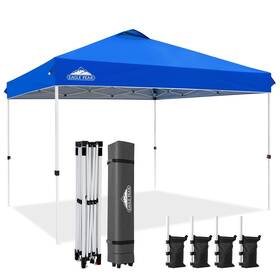 E144st Eagle Peak 12x12 Ft Pop Up Canopy Tent With Wheeled Carry Bag