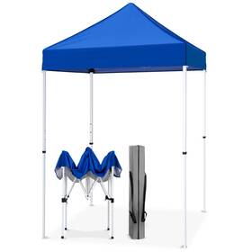 E25-blu-az Eagle Peak 5x5 Pop Up Canopy Tent Instant Outdoor Easy Set-up Straight Leg Fold Inch