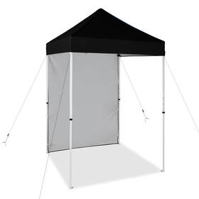 E25sw1-blk-az Eagle Peak Pop Up Canopy 5x5 Outdoor Portable Tent With One Removable Sunwall C