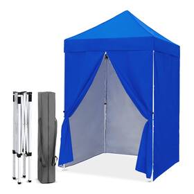 E25sw4-blu-az Eagle Peak 5x5 Instant Canopy With 4-side Wall Panels Small Pop Up Portable Tent