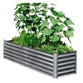 Earthmark 313056940924 Alto Series 22 Inch X 76 17 Galvanized Metal - Row Bed Bundle
