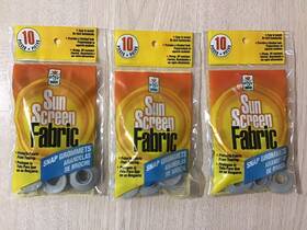 Easy Gardener 038398700356 Sun Screen Fabric Snap Grommets 3 10 Pack
