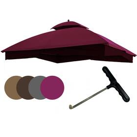 Gf-12s004b-1 Easylee 736554956745 10x12 Replacement Gazebo Canopy Top For Lowes Allen Roth #gf-12s004b-1 Heavy