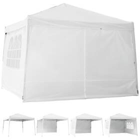 El-01canopy-1010wt Elevon 10ftx10ft Pop Up Canopy With Sidewalls Adjustable Leg Heights Wheeled Carr