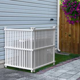 Enclo Privacy Screen Zp19008 Wilmington White Vinyl 45.5 Inch H X 36.5 W 2 Panels