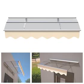 Esddg 699938183871 Window Door Awnings Canopy Cover W59 Inch Xd34 Snow Rain Protector Concrete Wall
