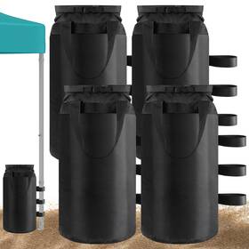 1680d Esmorah S001 300 Lbs Canopy Weights Sand Bags Set Of 4 Extra Large Heavy Duty Black