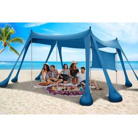 X004mr8bln Esnendir Beach Tent Sun Shelter 10x13ft Upf80 Camping Shade Windproof Outdoor