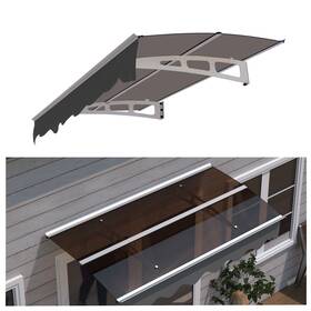Etsg 699923983059 Patio Window Awnings Door Canopy Pc Cover Snow Rain Protector For Wooden Wall