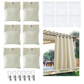 Dq0003 Eugfi 6pcs Outdoor Curtain Weights Bags With Metal Clips And Pe Sealed Ideal F
