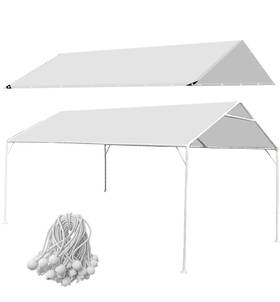 Eunika 765521780717 10 X 20 Ft Carport Replacement Canopy Cover Garage Car Top Tent 180g Pe Fabri