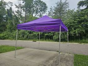 10x10top Eurmax 10x10 Purple Canopy Tent Tarp Rain Cover With Side Sandbags Bag
