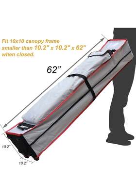 Eurmax 445001983977 Heavy Duty Wheeled Bag Pop Up Canopy Tent Universal Rolling Storage W