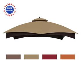 Gf-12s004b-1 Eurmax 609679078954 Gazebo Top Canopy Replacement 10x12 Khaki Heavy Duty S004b-1