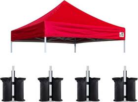 Eurmax 717024853740 Usa Pop Up Canopy Tent Top Cover Instant Ez Only 8x8 Red