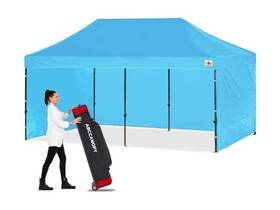 Eurmax 717024879221 Abccanopy Pop Up Tent 10x20 Sky Blue