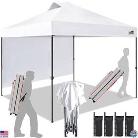 B00dsggddq Eurmax 10x10ft Pop Up Canopy Tent Portable Shelter With Removable Sidewall And Sand Bags