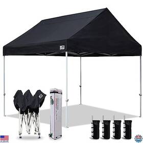 B081gplhdp Eurmax 10x10 Pop Up Canopy Tent With Roller Bag And 4 Sand Bags - Heavy Duty Shelter