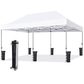 Eurmax Bas1020kk Usa 10ftx20ft Ez Pop Up Canopy Tent With Heavy Duty Roller Bag
