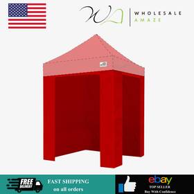 Ex9398101 Eurmax Usa Enclosure Wall Kit For 5x5 Pop Up Canopy Tent 4 Walls Only Red