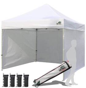 Pre10x20p Eurmax Usa Premium 10ftx10ft Ez Pop-up Canopy Tent /4 Side Walls &roller Bag