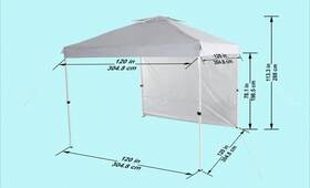 Everbilt 972228200040 10 Ft. X White Commercial Instant Canopy-pop Up Tent With Wall Panel
