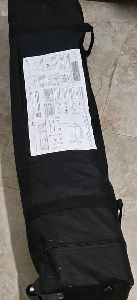 Spc227 Everbilt 10x10 Portable Black Canopy With Wheeled Carry Bag Rectangle