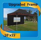 F15-blkflm F15blkflm Delta Canopies 10x15 Pop Up Canopy Party Tent Ez Black Flame F Model Upgraded Frame 0799418236001