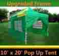 F20grnyel Delta Canopies 10x20 Pop Up Canopy Party Tent Green Yellow F Model Upgraded Frame 763684645188