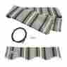 Fab13x8mstrgr58 Unassigned Aleko Fabric Replacement For 13x8 Ft Retractable Awning Multistripe Green Color 013964850628
