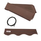 Fab16x10brown36 Aleko Fabric Replacement Feet For Retractable Awning Brown 655222804174