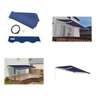 Fab20x10blue30 Fab20x10blue Awnings Retractable Awning Fabric Replacement Feet Blue 013964950113