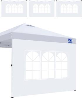210d Fanpat 313044878833 3pcs Instant Canopy Tent Sidewalls For 10x10 Pop-up Garden Gazebo